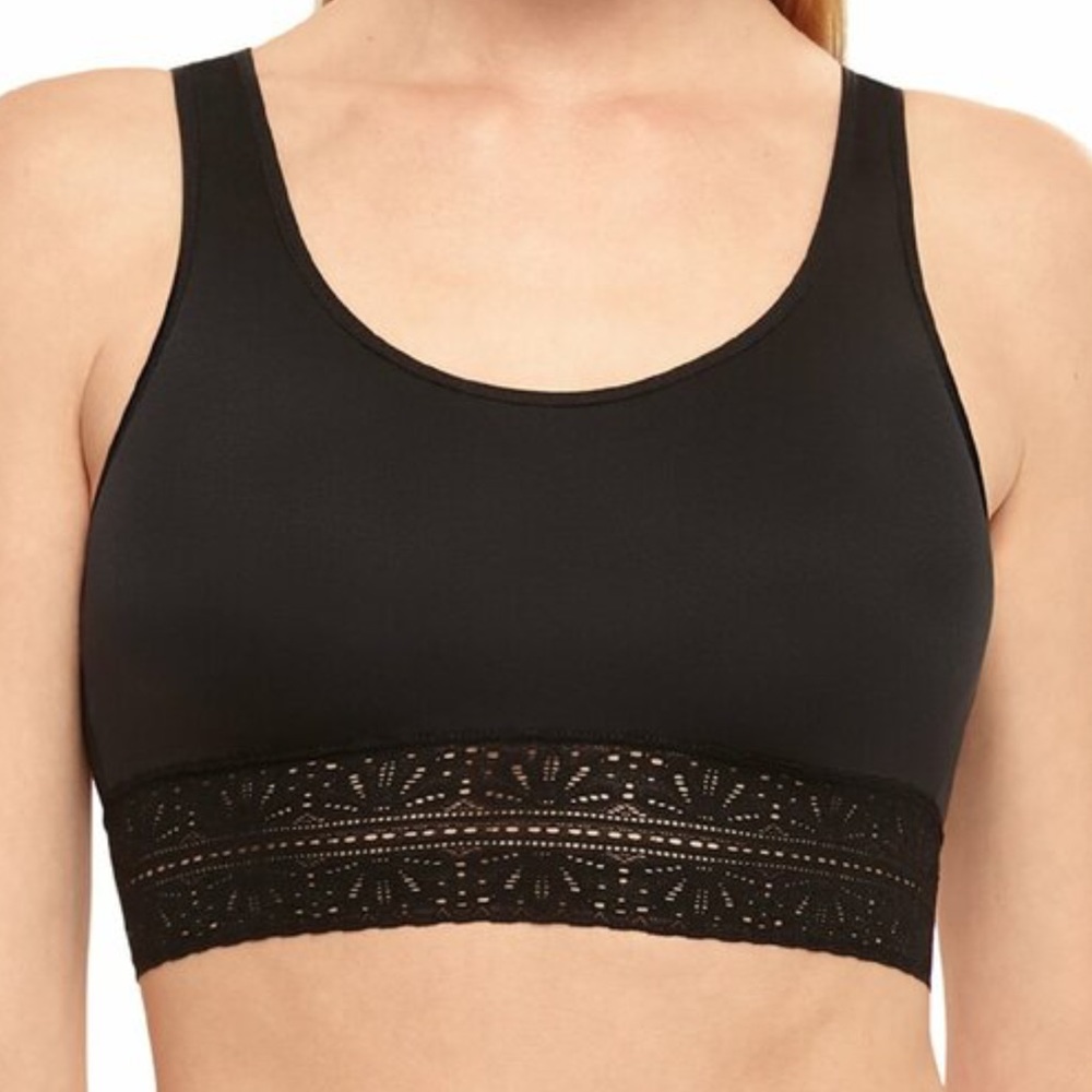 WACOAL B.TEMPT’D 910253 FUTURE FOUNDATION CROP TOP BRALETTE BLACK SMALL NEW